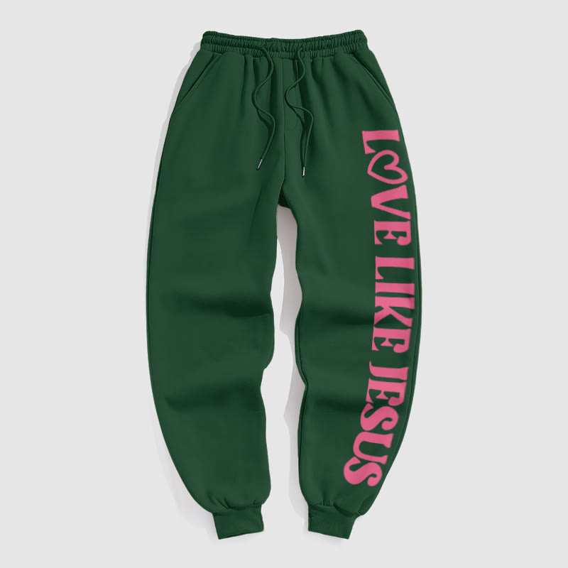 Love Like Jesus Valentine's Day Print Pants - Green - US16-18(2XL) - image 7