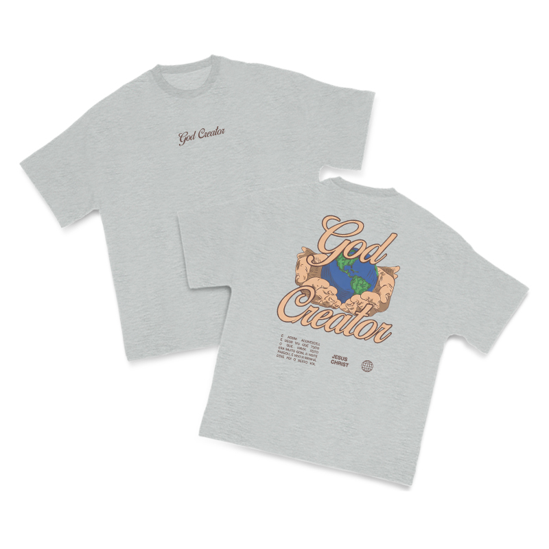 God Creator Print T-shirt - Grey - US16-18(2XL) - image 9