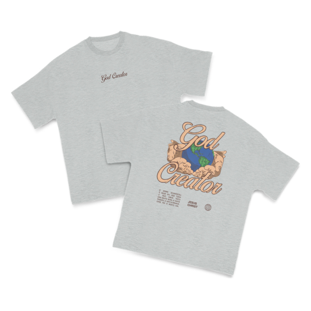 God Creator Print T-shirt - Grey - US16-18(2XL) - image 9