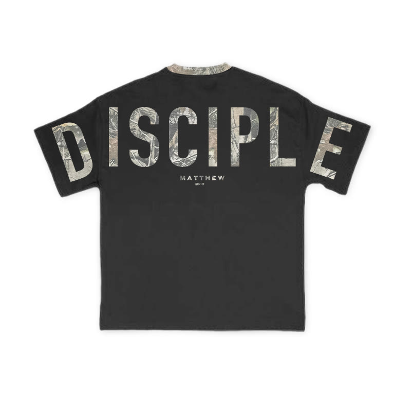 Disciple Matthew 28:19 Dead Leaves Camouflage Print T-shirt - image 4