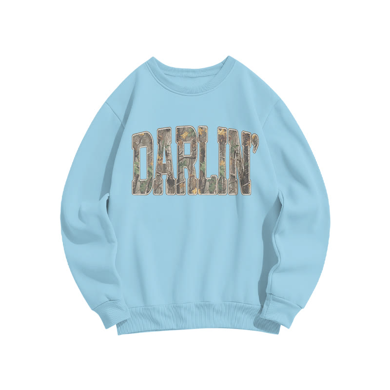 Dead Leaves Camouflage Darlin Print Sweatshirt - Blue - US16-18(2XL) - image 7