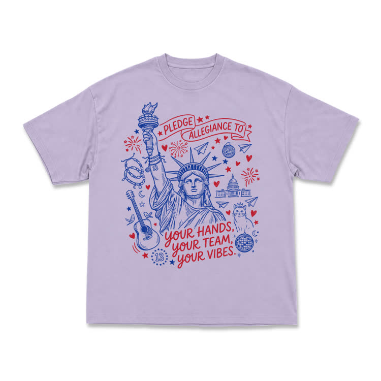 Retro Americana Statue Of Liberty T-shirt - Purple - US16-18(2XL) - image 7