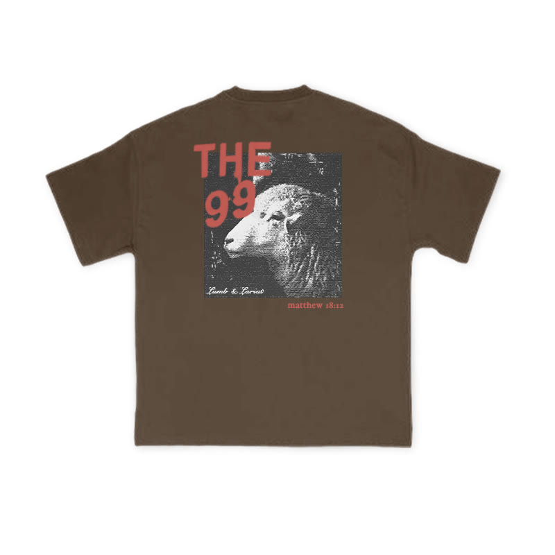 Unisex The 99 Print T-shirt - Coffee - US16-18(2XL) - image 7