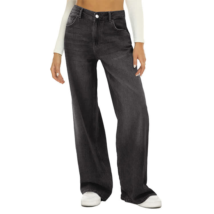 Women's Wide Leg Classic Jeans - image 4