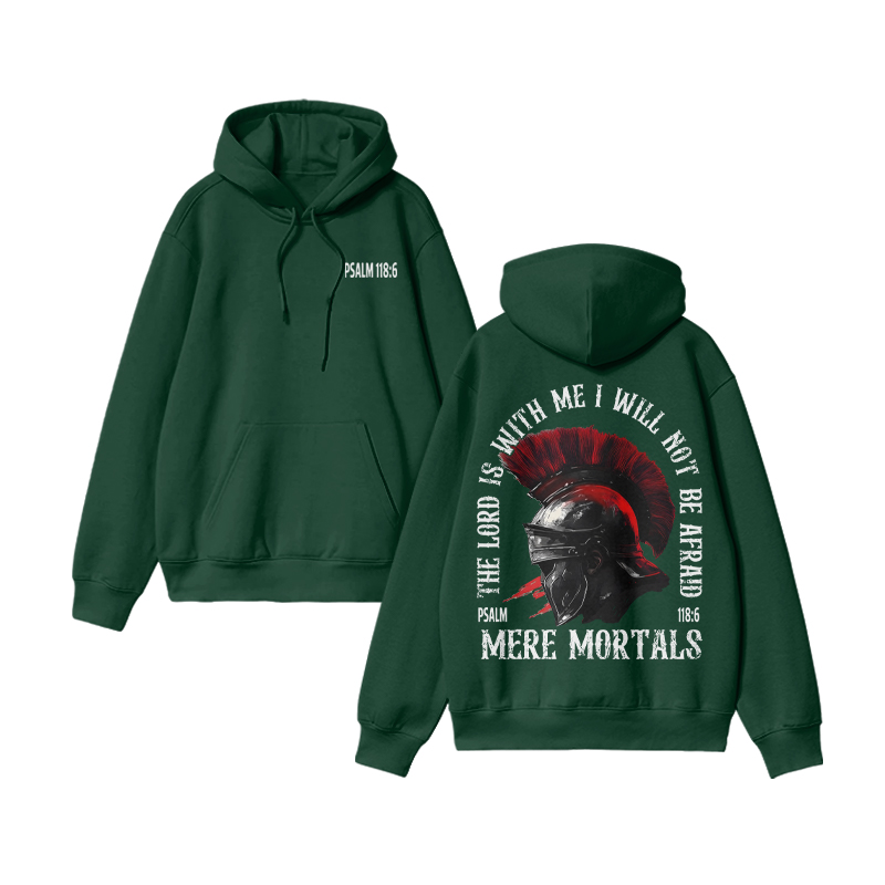 Unisex The Lord Is With Me I Will Not Afraid Christian Print Hoodie - Green - US16-18(2XL) - image 7