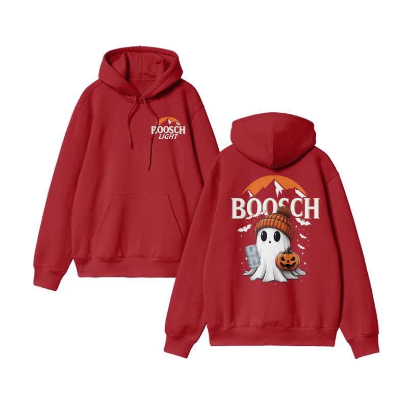 Unisex 100% Cotton Boosch Light Halloween Print Hoodie - Red - US16-18(2XL) - image 7