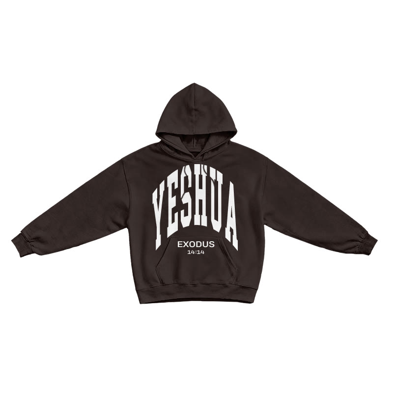 Yahweh Exodus 14:14 Print Causal Hoodie - Coffee - US16-18(2XL) - image 5