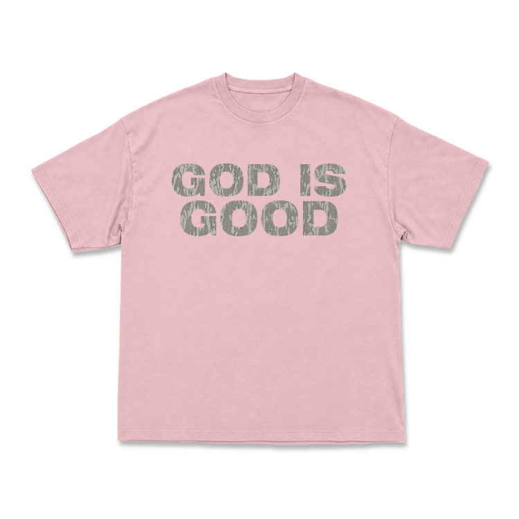 God Is Good Graphic Short Sleeve T-Shirt - Pink - US16-18(2XL) - image 8