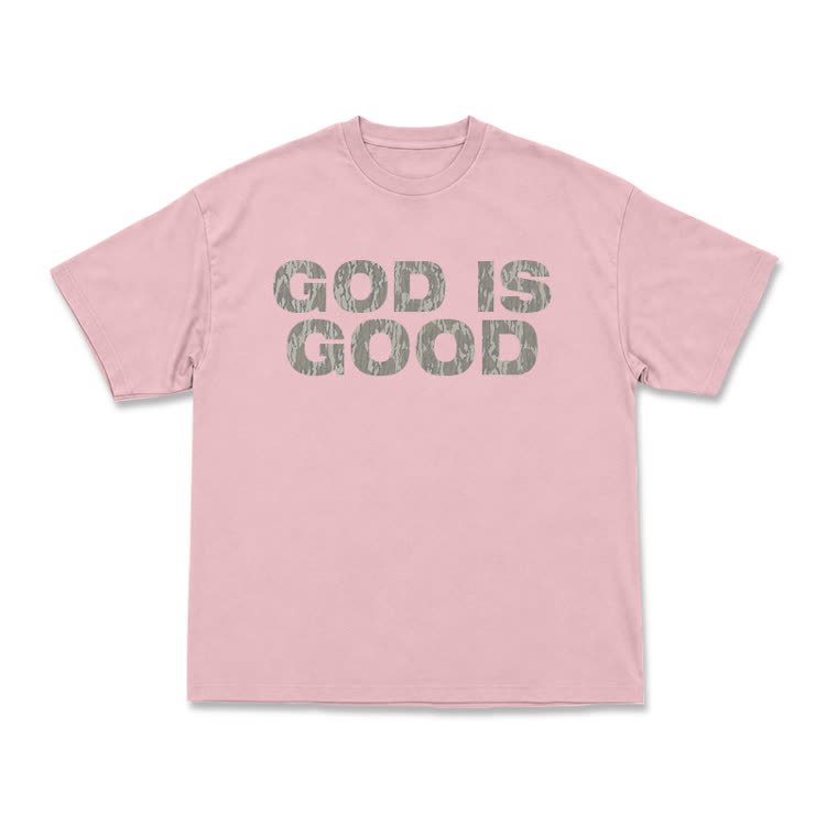 God Is Good Graphic Short Sleeve T-Shirt - Pink - US16-18(2XL) - image 8