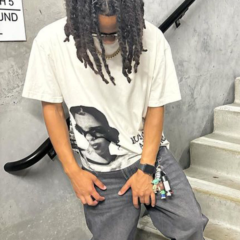 100% Cotton Street Style Business After Hours Keep Fashion Weird Print T-shirt