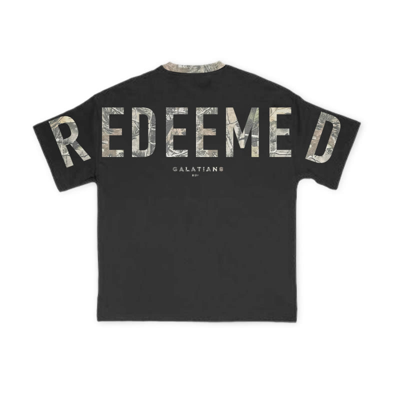 Redeemed Galatians 2:20 Dead Leaves Camouflage Print T-shirt - image 6