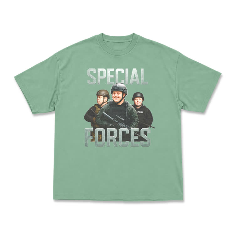 Vintage Special Forces Graphic T-Shirt - Light Green - US16-18(2XL) - image 8