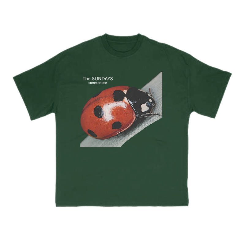 Ladybug Funny Print T-shirt - Green - US16-18(2XL) - image 7