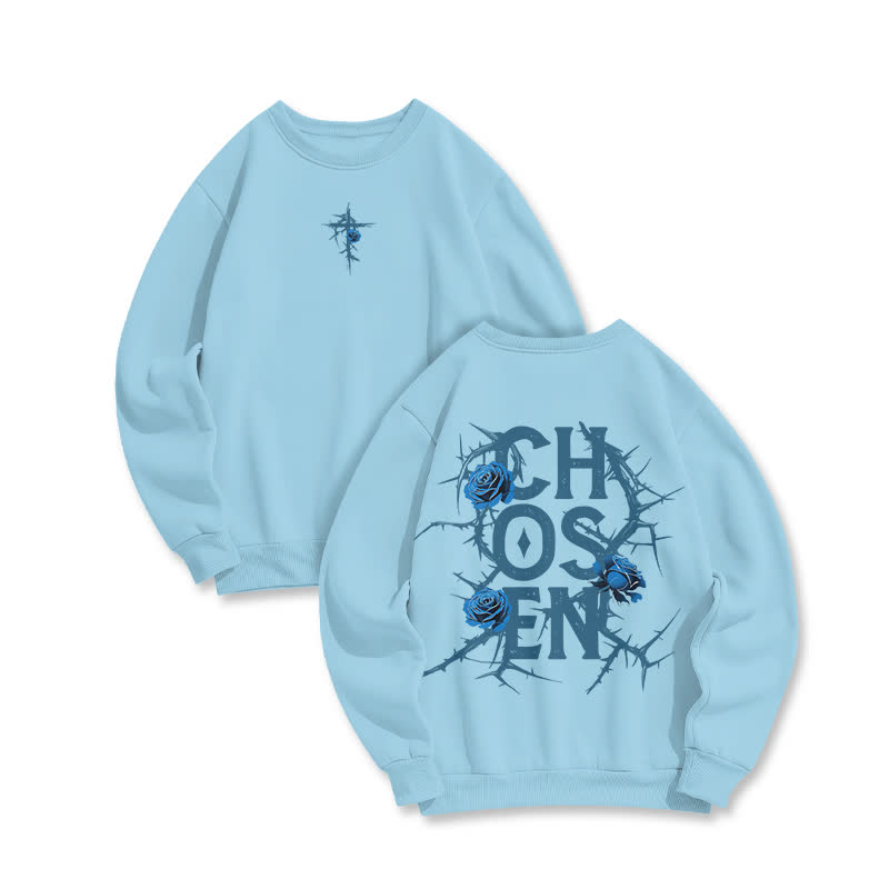 Unisex 100% Cotton Jesus Chosen Print Sweatshirt - Blue - US16-18(2XL) - image 5