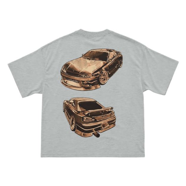 Vintage Dual Sports Car Back Graphic T-Shirt - Grey - US16-18(2XL) - image 13