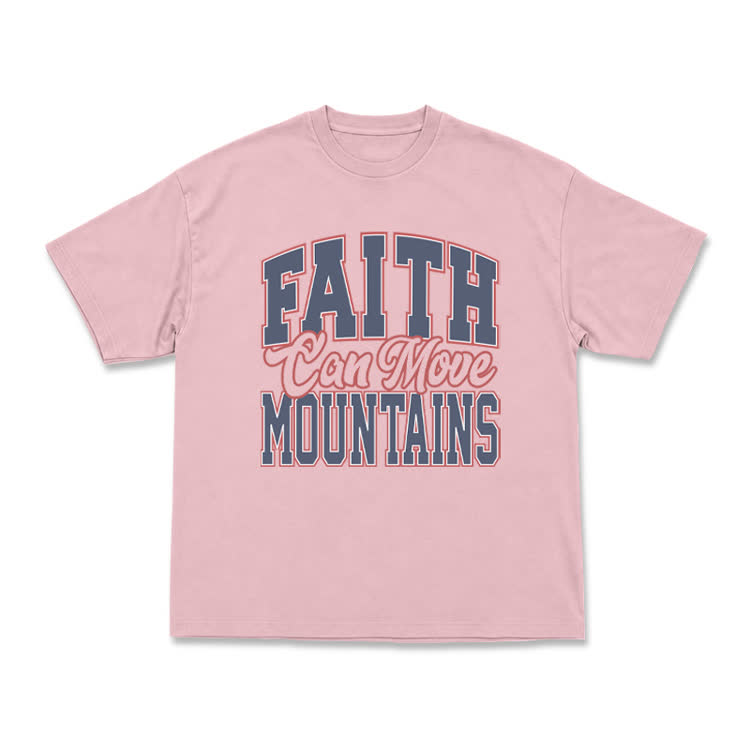 Vintage Classic Faith Can Move Mountains T-Shirt - Pink - US16-18(2XL) - image 14