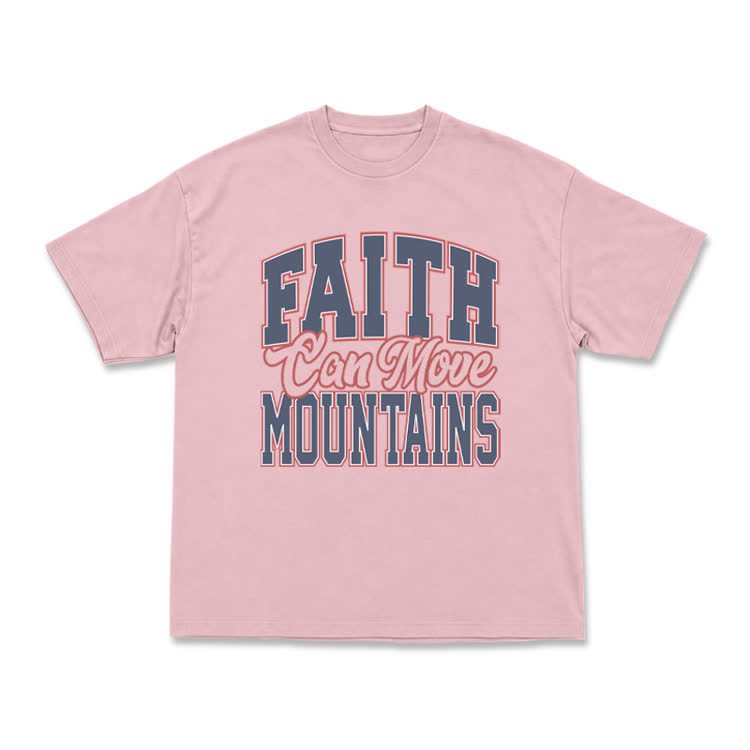 Vintage Classic Faith Can Move Mountains T-Shirt - Pink - US16-18(2XL) - image 14