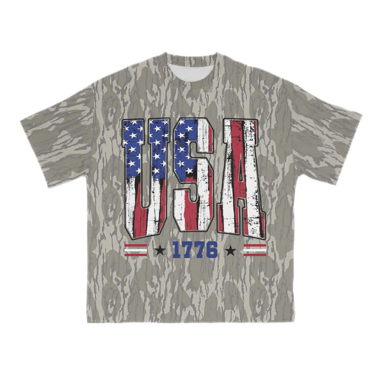 USA Camo Print T-shirt - 1776 - 8XL - image 3