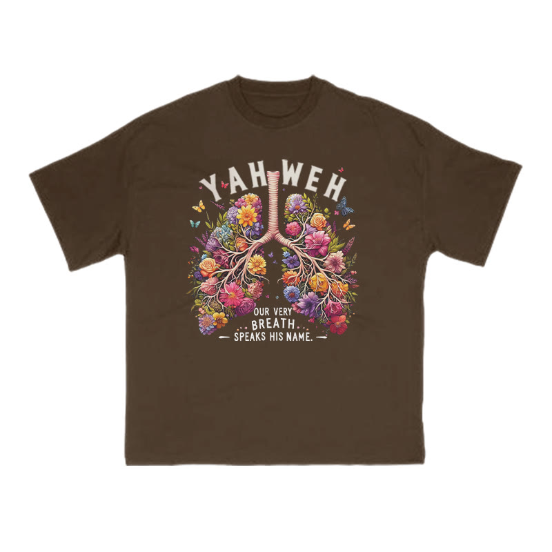 Yahweh Our Very Breath Speaks His Name Print T-shirt - Coffee - US16-18(2XL) - image 6