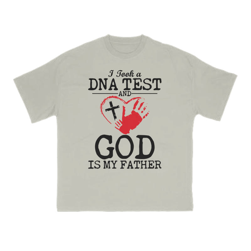 Unisex God Is My Father Print T-shirt - Warm Grey - US16-18(2XL) - image 4