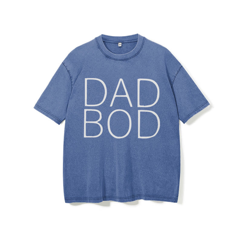 100% Cotton Dad Bod Printed Washed Gym T-shirt - image 10