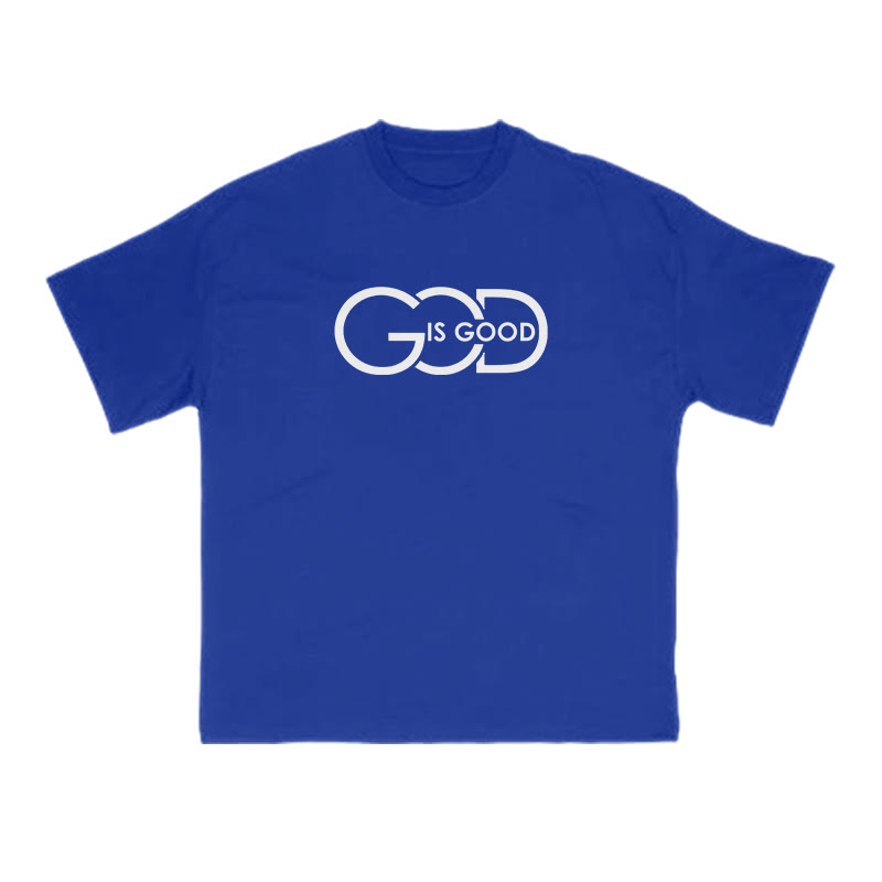 God Is Good Creative Print T-shirt - Blue - US16-18(2XL) - image 12