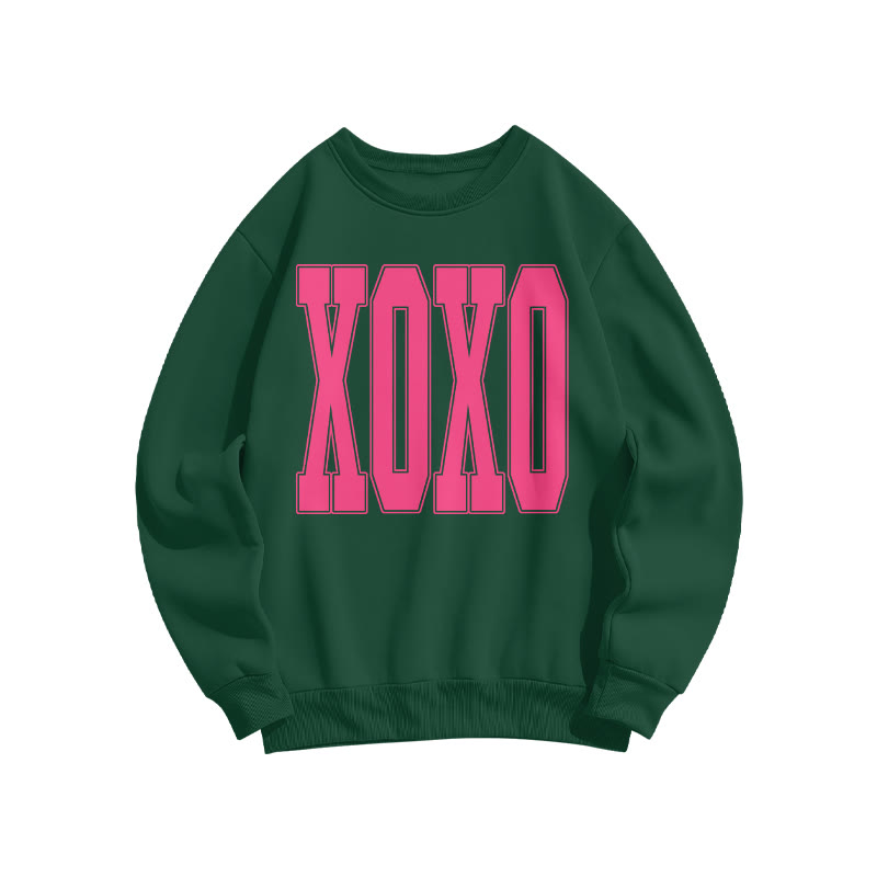 Xoxo Valentine's Day Print Sweatshirt - Dark Green - US16-18(2XL) - image 8