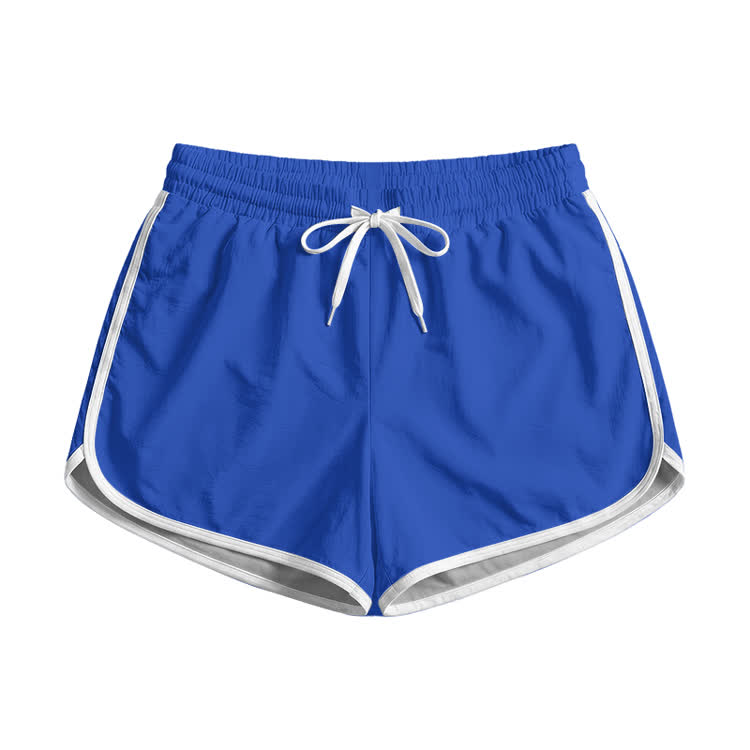 Solid Color Casual Print Pocket Shorts - Royal Blue - 5XL - image 7