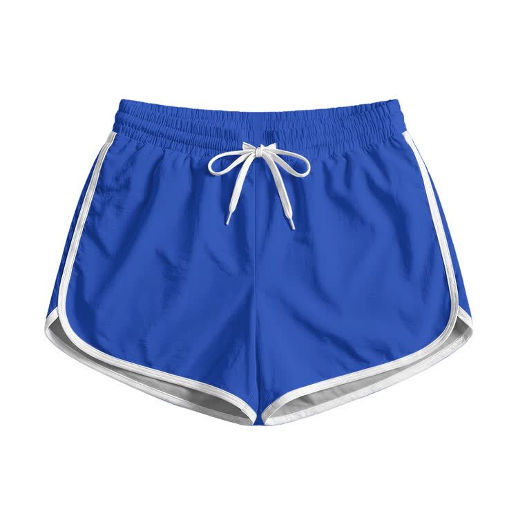 Solid Color Casual Print Pocket Shorts - Royal Blue - 5XL - image 7