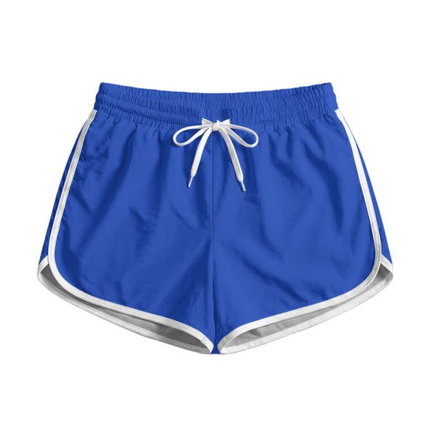 Solid Color Casual Print Pocket Shorts - Royal Blue - 5XL - image 7