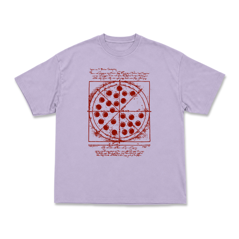 Heritage Sketch Print Ribbed Street Style T-Shirt - Purple - US16-18(2XL) - image 4