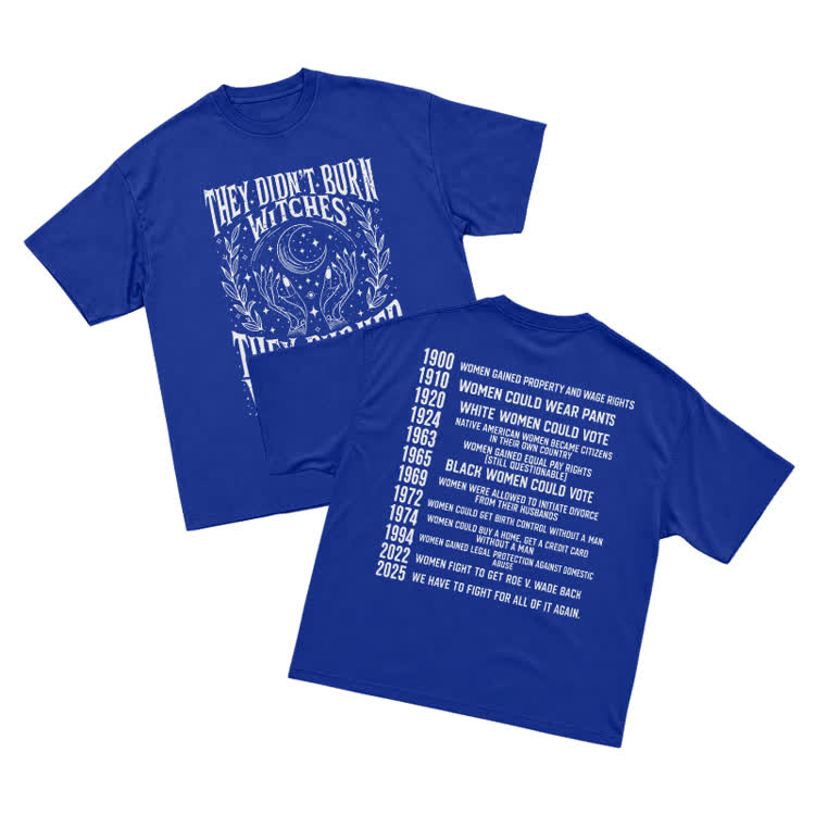 They Didn't Burn Witches Moon Graphic T-Shirt - Blue - US16-18(2XL) - image 14