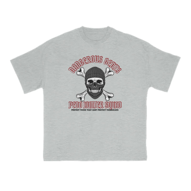 Dangerous Gents Pedo Hunter Squad Print T-shirt - Grey - US16-18(2XL) - image 3