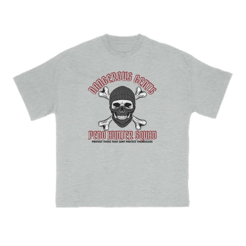 Dangerous Gents Pedo Hunter Squad Print T-shirt - Grey - US16-18(2XL) - image 3