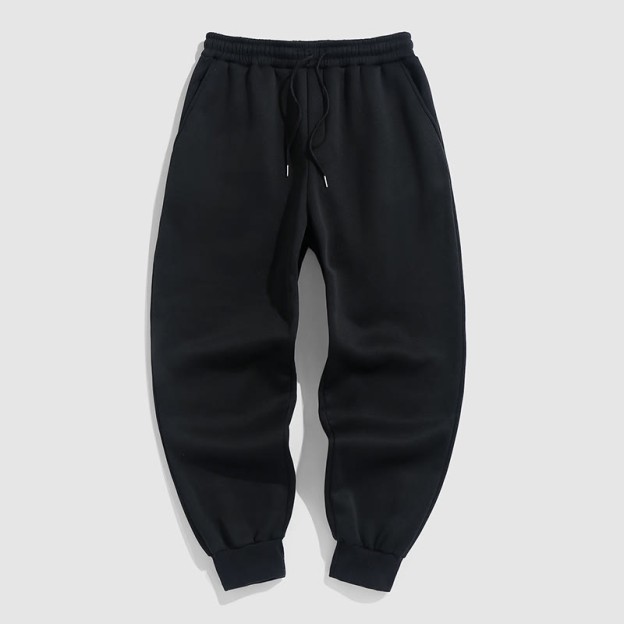 100% Cotton Solid Color Leggings Casual Fleece Sweatpants