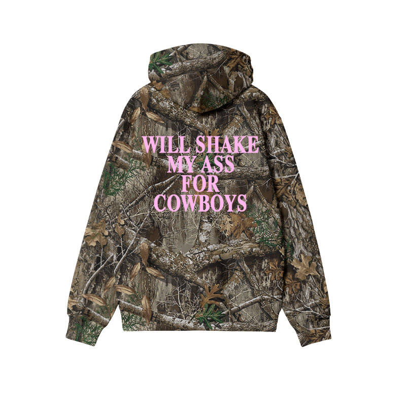 Unisex Shake For Cowboys Dead Leaves Camouflage Print Hoodie - image 6
