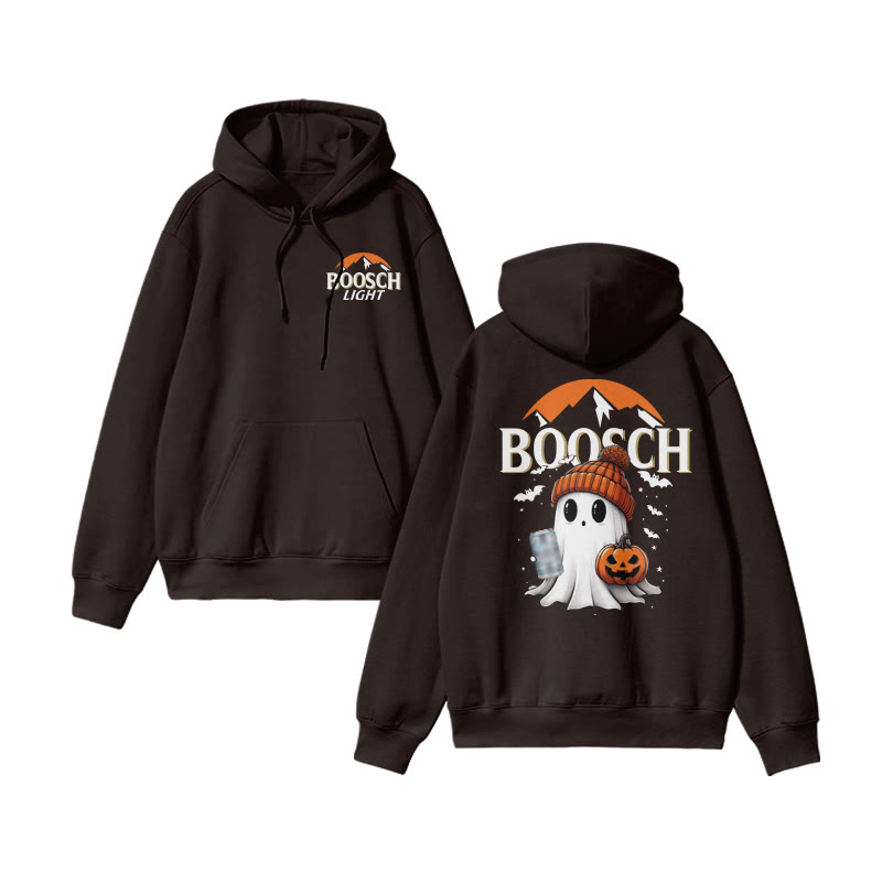 Unisex 100% Cotton Boosch Light Halloween Print Hoodie - Coffee - US16-18(2XL) - image 6