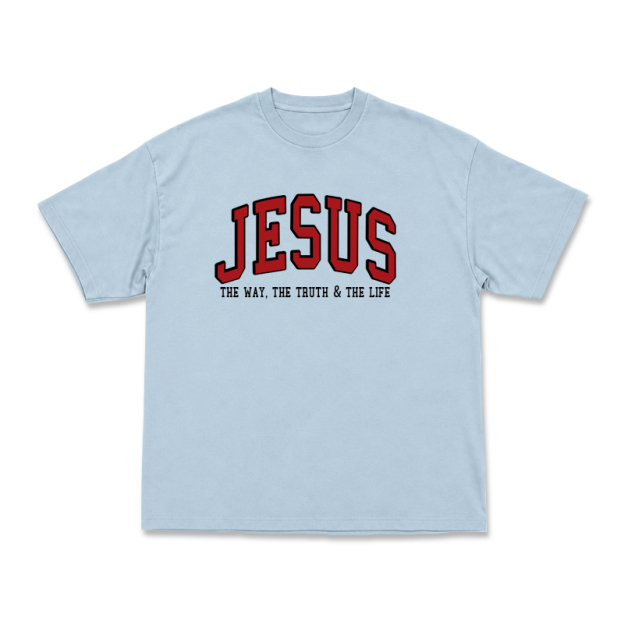 Jesus The Way The Truth & The Life Print T-Shirt - Light Blue - US16-18(2XL) - image 4