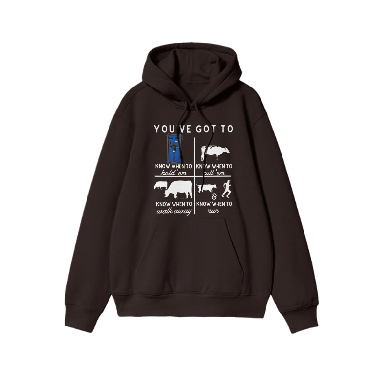 Now When To Run Cow Print Hoodie - Coffee - US16-18(2XL) - image 5