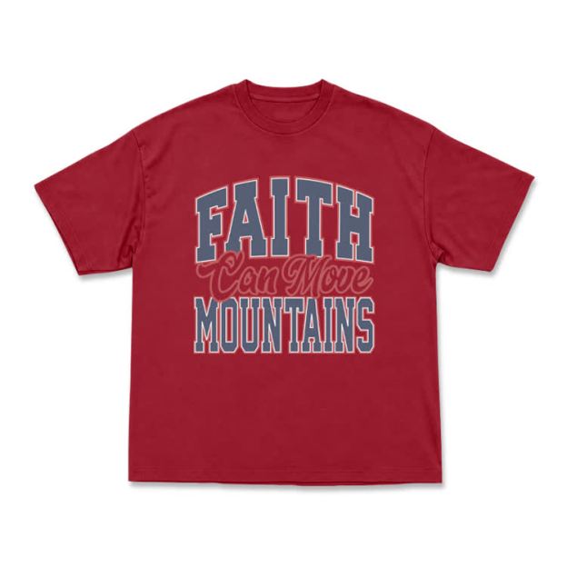 Vintage Classic Faith Can Move Mountains T-Shirt - Red - US16-18(2XL) - image 9