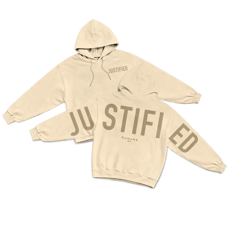 Justified Romans 3:24 Print Hoodie - Apricot - US16-18(2XL) - image 15