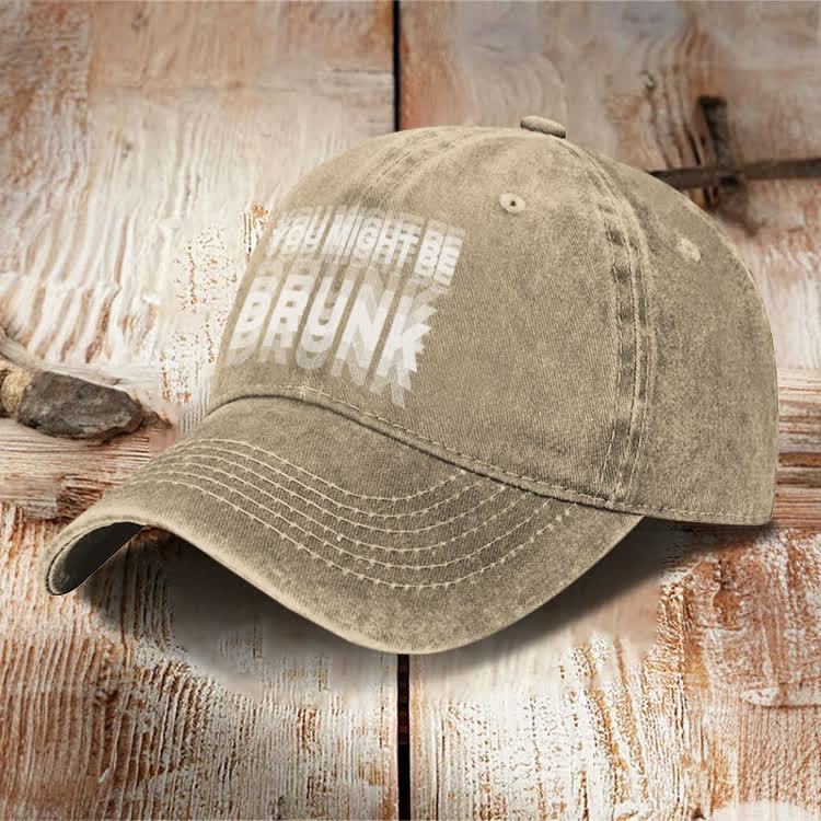 You Might Be Drunk Print Washed Cap - image 7