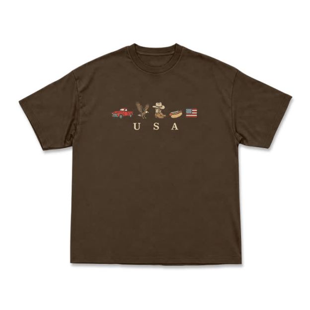 Americana Graphic USA T-Shirt - Coffee - US16-18(2XL) - image 13