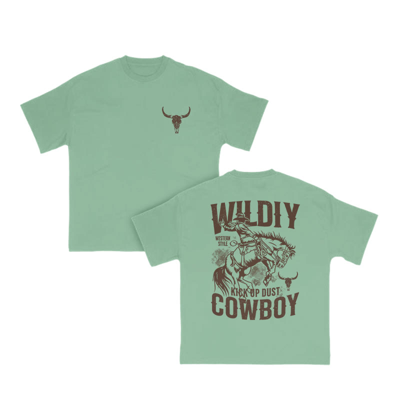 Unisex 100% Cotton WILDIY COWBOY Print T-shirt
