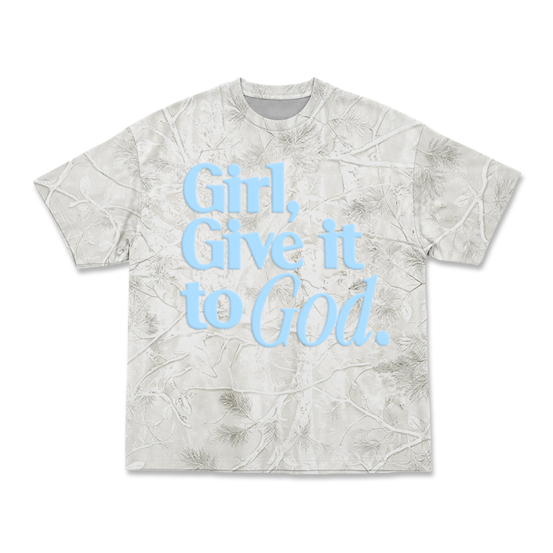 Casual Camo Girl Give It to God T-Shirt - Stone Camo - 3XL - image 7