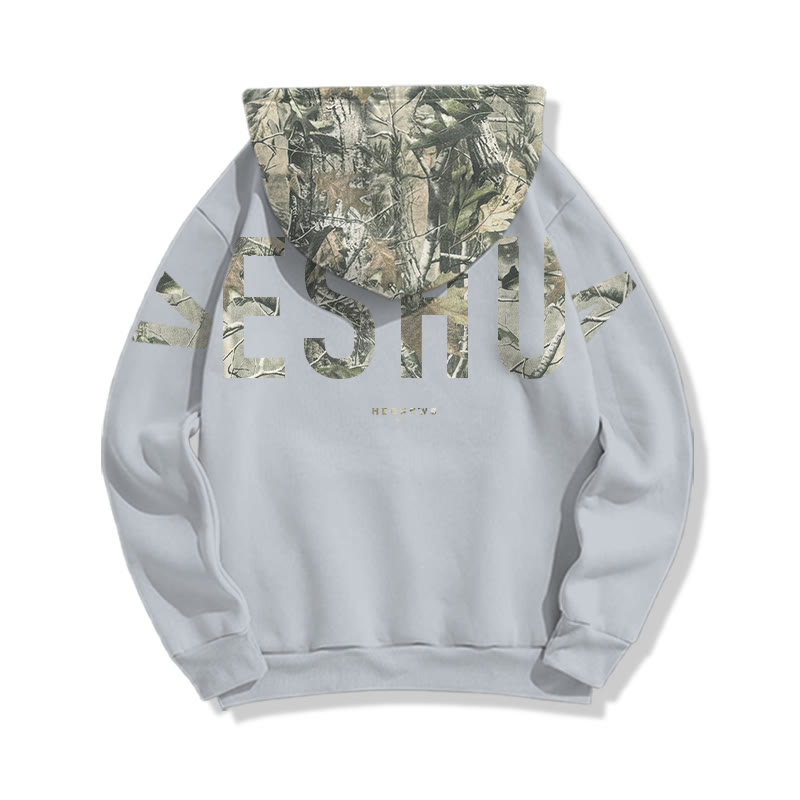 Yeshua Hebrews 13:8 Dead Leaves Camouflage Print Hoodie - image 9