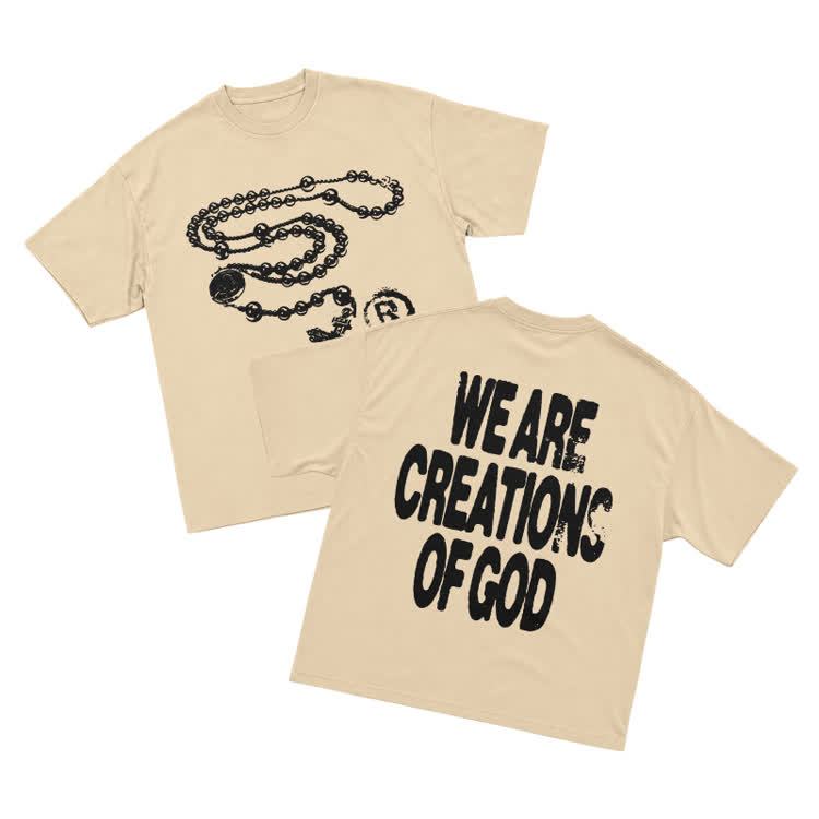 Street Faith WE ARE CREATIONS OF GOD Graphic T Shirt - Apricot - US16-18(2XL) - image 13