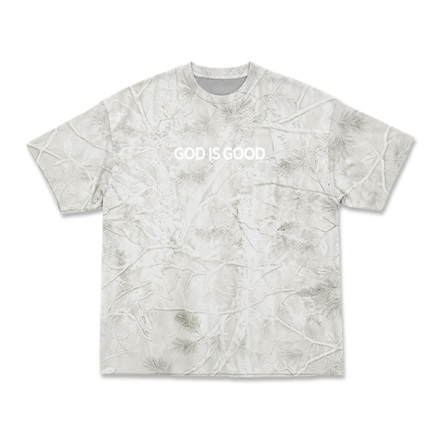 GOD IS GOOD Camo Print T-shirt - Ivory Camo - 5XL - image 9