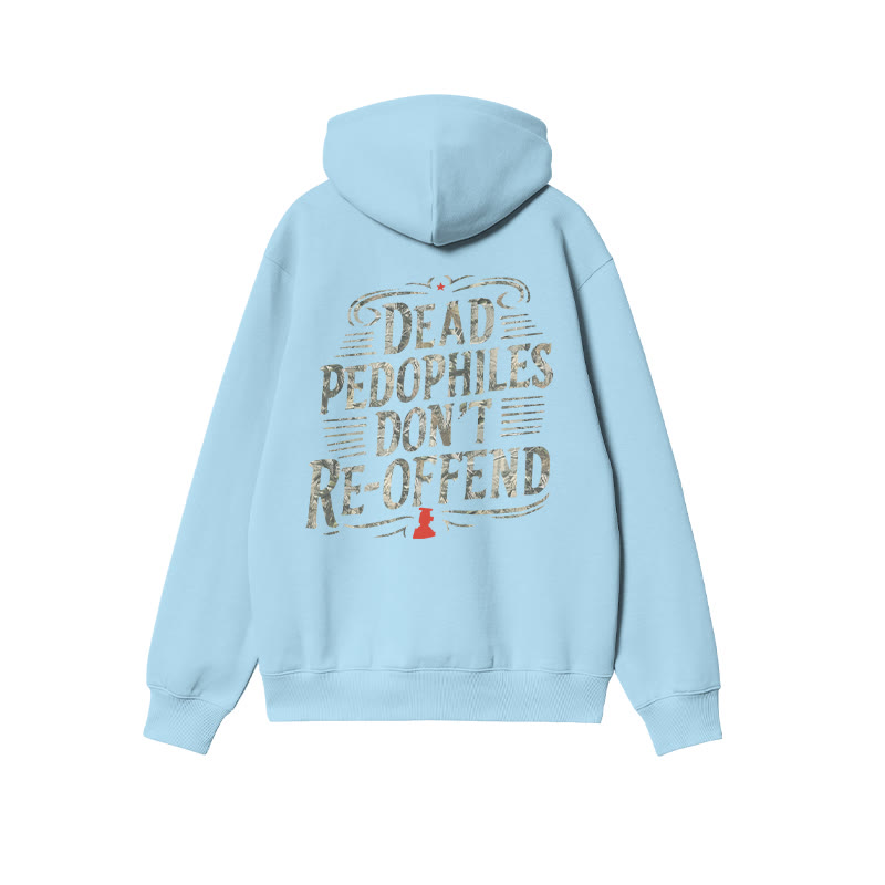 Creative Dead Pedophiles Don't Re-offend Protect The Innocent Dead Leaves Camouflage Print Hoodie - Blue - US16-18(2XL) - image 8