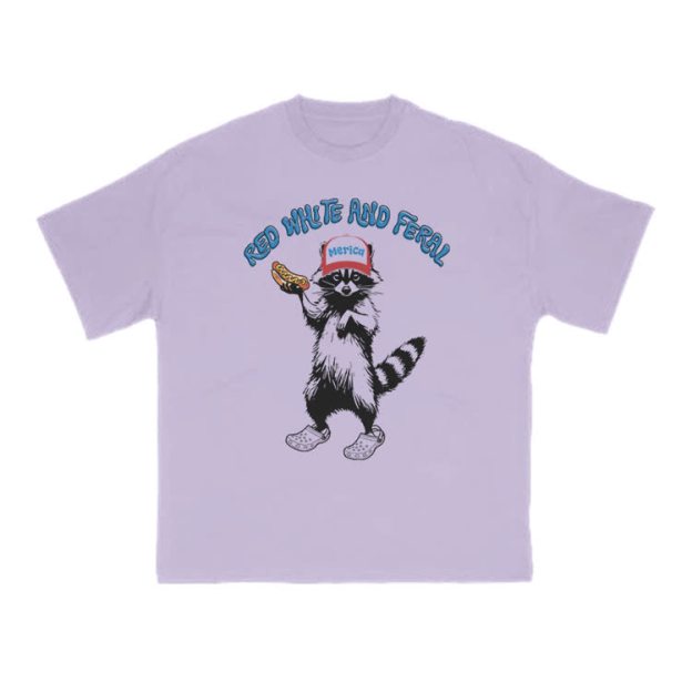Red White And Feral Print T-shirt - Purple - US16-18(2XL) - image 13